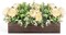 Centerpiece Table Decorations for Dining Room Farmhouse Living Room Table Centerpieces Decor Wood Tray with 3 Artificial Flowers and 2 Eucalyptus for Kitchen Table, 14.1" x 4.7" x 3.1"